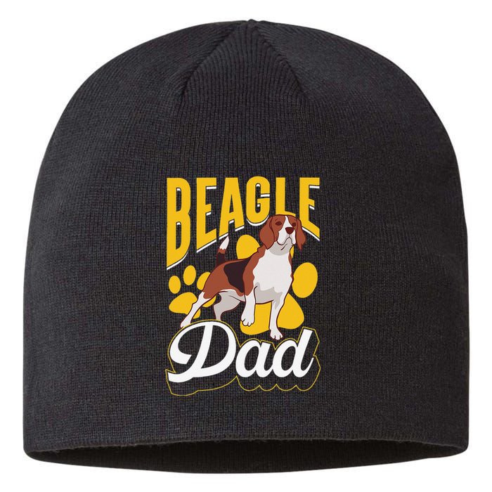 Beagle Dad Lover Puppy Beagles Dog Father Daddy Papa Sustainable Beanie