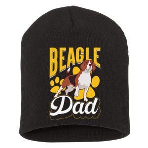 Beagle Dad Lover Puppy Beagles Dog Father Daddy Papa Short Acrylic Beanie