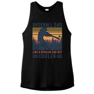 Baseball Dad Like A Regular Dad But Cooler Baseball Lover Great Gift Ladies PosiCharge Tri-Blend Wicking Tank