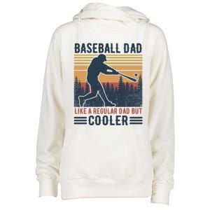 Baseball Dad Like A Regular Dad But Cooler Baseball Lover Great Gift Womens Funnel Neck Pullover Hood