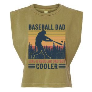 Baseball Dad Like A Regular Dad But Cooler Baseball Lover Great Gift Garment-Dyed Women's Muscle Tee