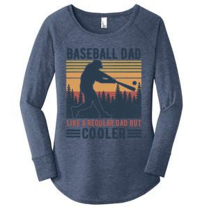 Baseball Dad Like A Regular Dad But Cooler Baseball Lover Great Gift Women's Perfect Tri Tunic Long Sleeve Shirt