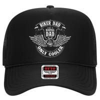 Biker Dad Like A Normal Dad Only Cooler Motorcycle Biker High Crown Mesh Back Trucker Hat