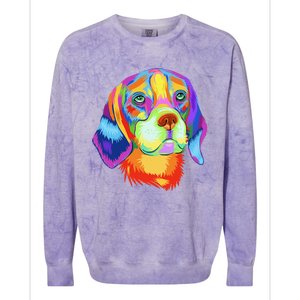 Beagle Dog Lover Tee Funny Beagle Colorblast Crewneck Sweatshirt