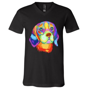 Beagle Dog Lover Tee Funny Beagle V-Neck T-Shirt