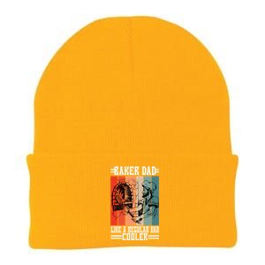 Baker Dad Like A Regular Dad Cooler Meaningful Gift Knit Cap Winter Beanie