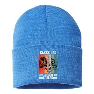 Baker Dad Like A Regular Dad Cooler Meaningful Gift Sustainable Knit Beanie