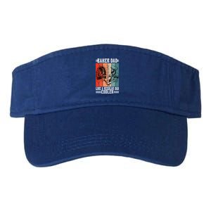 Baker Dad Like A Regular Dad Cooler Meaningful Gift Valucap Bio-Washed Visor