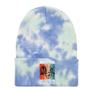 Baker Dad Like A Regular Dad Cooler Meaningful Gift Tie Dye 12in Knit Beanie