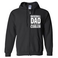 Baseball Dad Like A Regular Dad But Cooler Full Zip Hoodie