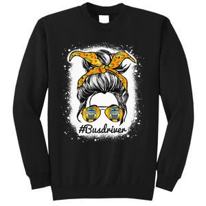 Bus Driver Life Messy Bun Hair Cute School Bus Driver Sweatshirt