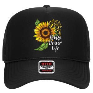 Bus Driver Life School Bus Driver Appreciation High Crown Mesh Back Trucker Hat