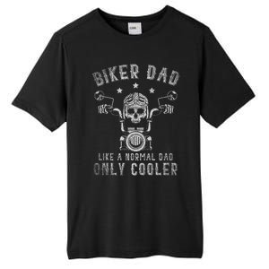 Biker Dad Like A Normal Dad Only Cooler Biking Skull Biker Tall Fusion ChromaSoft Performance T-Shirt