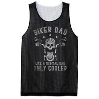 Biker Dad Like A Normal Dad Only Cooler Biking Skull Biker Mesh Reversible Basketball Jersey Tank