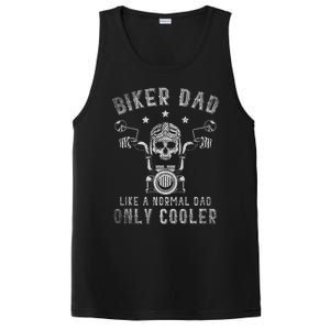 Biker Dad Like A Normal Dad Only Cooler Biking Skull Biker PosiCharge Competitor Tank