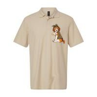 Beagle Dog Lover Tee I Love Mom Tattoo Leopard Mothers Day Softstyle Adult Sport Polo