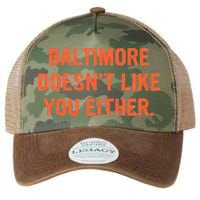 Baltimore DoesnT Like You Either Apparel Legacy Tie Dye Trucker Hat