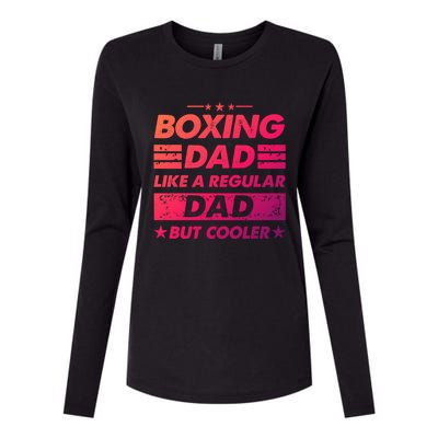 Boxing Dad Like A Regular Dad Funny Boxing Gift Womens Cotton Relaxed Long Sleeve T-Shirt