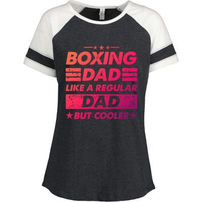 Boxing Dad Like A Regular Dad Funny Boxing Gift Enza Ladies Jersey Colorblock Tee