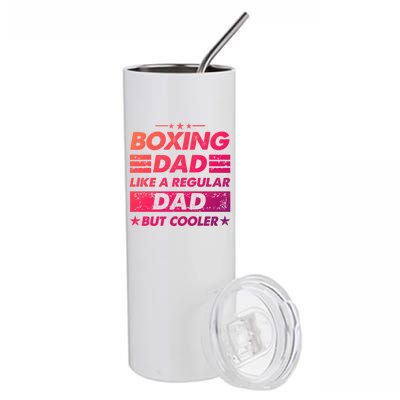 Boxing Dad Like A Regular Dad Funny Boxing Gift Stainless Steel Tumbler