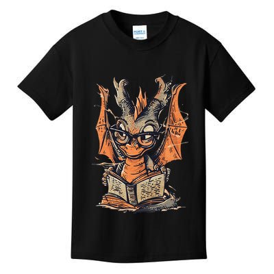 Bookworm Dragon Little Reader Kids T-Shirt
