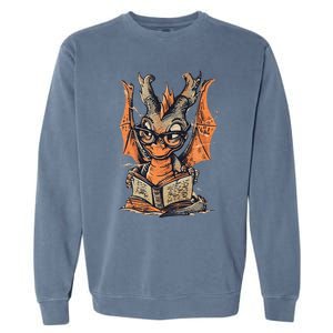 Bookworm Dragon Little Reader Garment-Dyed Sweatshirt