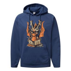 Bookworm Dragon Little Reader Performance Fleece Hoodie