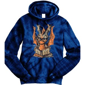 Bookworm Dragon Little Reader Tie Dye Hoodie