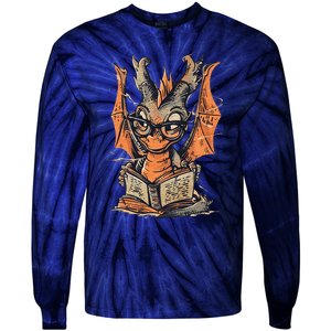 Bookworm Dragon Little Reader Tie-Dye Long Sleeve Shirt