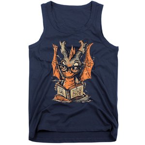 Bookworm Dragon Little Reader Tank Top