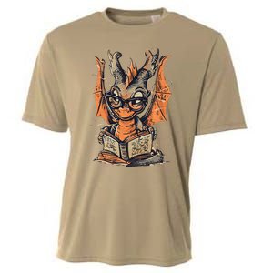 Bookworm Dragon Little Reader Cooling Performance Crew T-Shirt