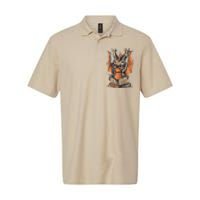 Bookworm Dragon Little Reader Softstyle Adult Sport Polo