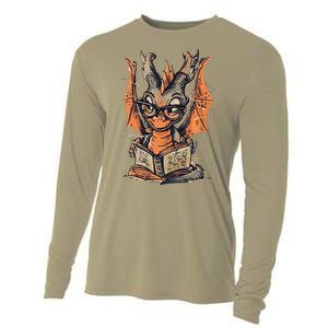 Bookworm Dragon Little Reader Cooling Performance Long Sleeve Crew