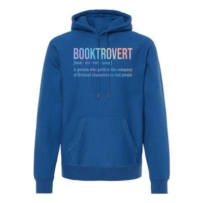 Booktrovert Definition Librarian Book Lovers Gift Premium Hoodie