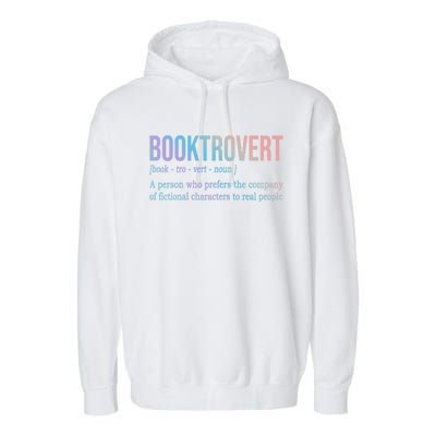 Booktrovert Definition Librarian Book Lovers Gift Garment-Dyed Fleece Hoodie