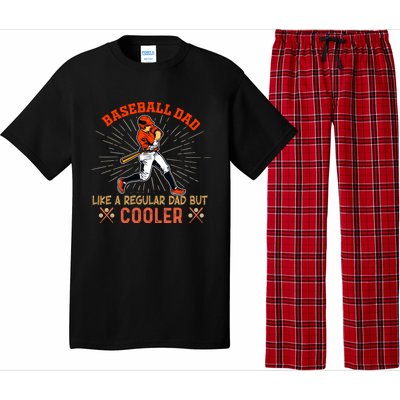 Baseball Dad Like A Regular Dad But Cooler Player Gift Pajama Set