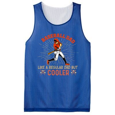 Baseball Dad Like A Regular Dad But Cooler Player Gift Mesh Reversible Basketball Jersey Tank