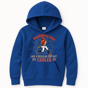 Baseball Dad Like A Regular Dad But Cooler Player Gift Kids Hoodie