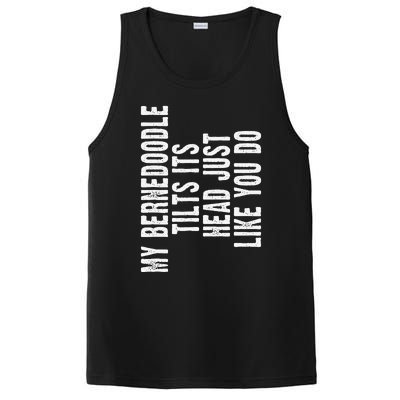 Bernedoodle Dog Lover Tilt Head Funny Cute Women PosiCharge Competitor Tank