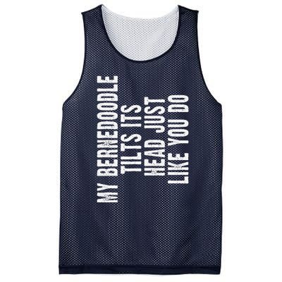 Bernedoodle Dog Lover Tilt Head Funny Cute Women Mesh Reversible Basketball Jersey Tank