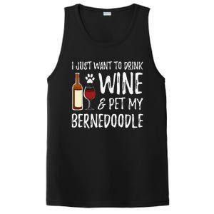 Bernedoodle Dog Lover Wine Funny Dog Mom Gift PosiCharge Competitor Tank