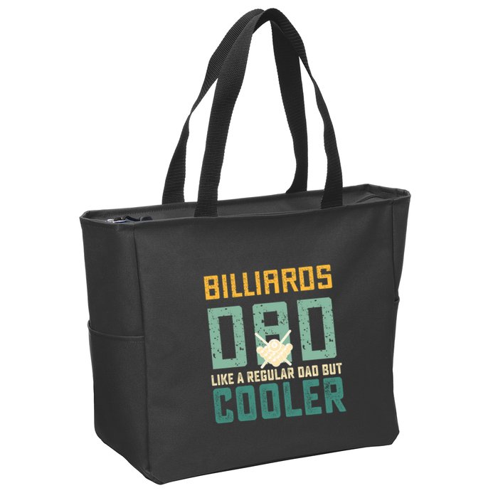 Billiards Dad Like A Regular Dad But Cooler Birthday Gift For Father’s Day Zip Tote Bag