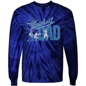 Baseball Dad Like A Regular Dad But Cooler Tie-Dye Long Sleeve Shirt