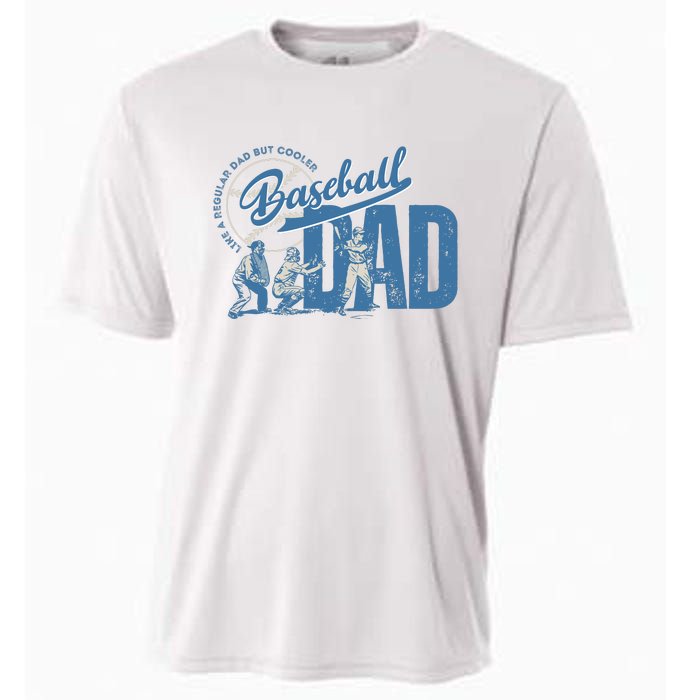 Baseball Dad Like A Regular Dad But Cooler Cooling Performance Crew T-Shirt