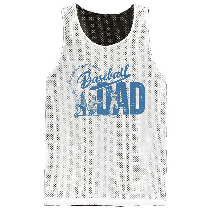 Baseball Dad Like A Regular Dad But Cooler Mesh Reversible Basketball Jersey Tank