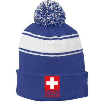 Boner Doner Lazy Halloween Stripe Pom Pom Beanie