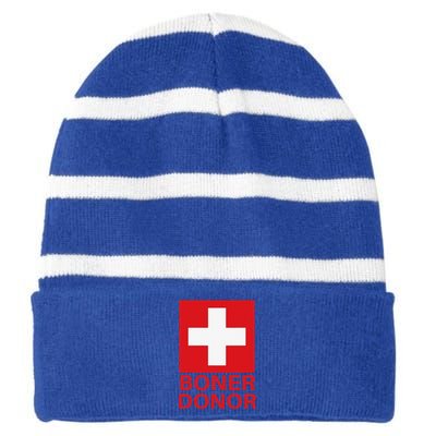 Boner Doner Lazy Halloween Striped Beanie with Solid Band