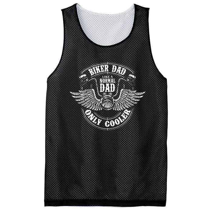 Biker Dad Like A Normal Dad Only Cooler Motorcycle Biker Mesh Reversible Basketball Jersey Tank