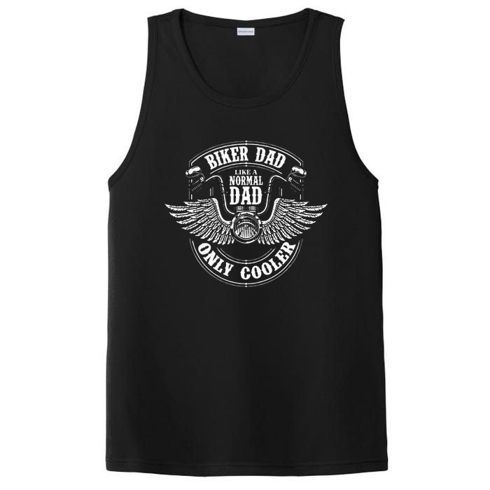 Biker Dad Like A Normal Dad Only Cooler Motorcycle Biker PosiCharge Competitor Tank