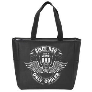 Biker Dad Like A Normal Dad Only Cooler Motorcycle Biker Zip Tote Bag